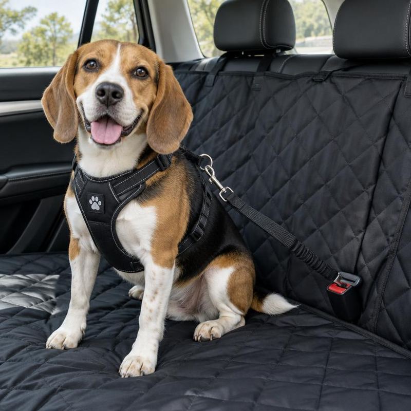Buckle your dog in and drive.